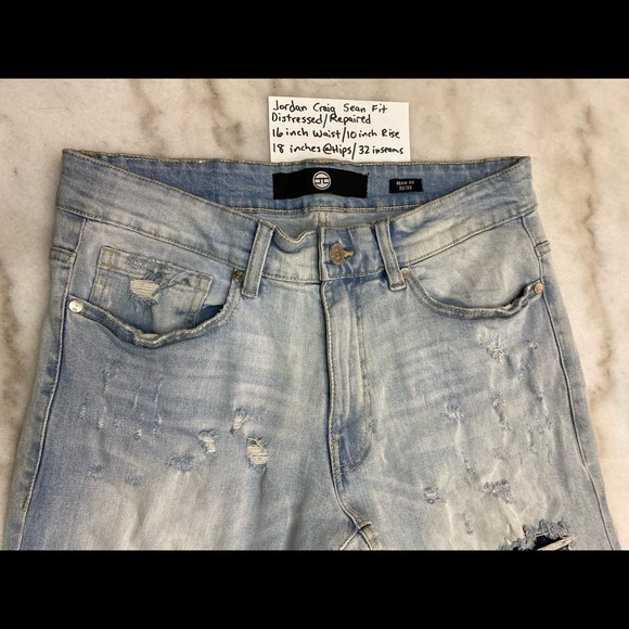 EUC Jordan Craig Sean Fit Distressed/ Repaired - Picture 2 of 15